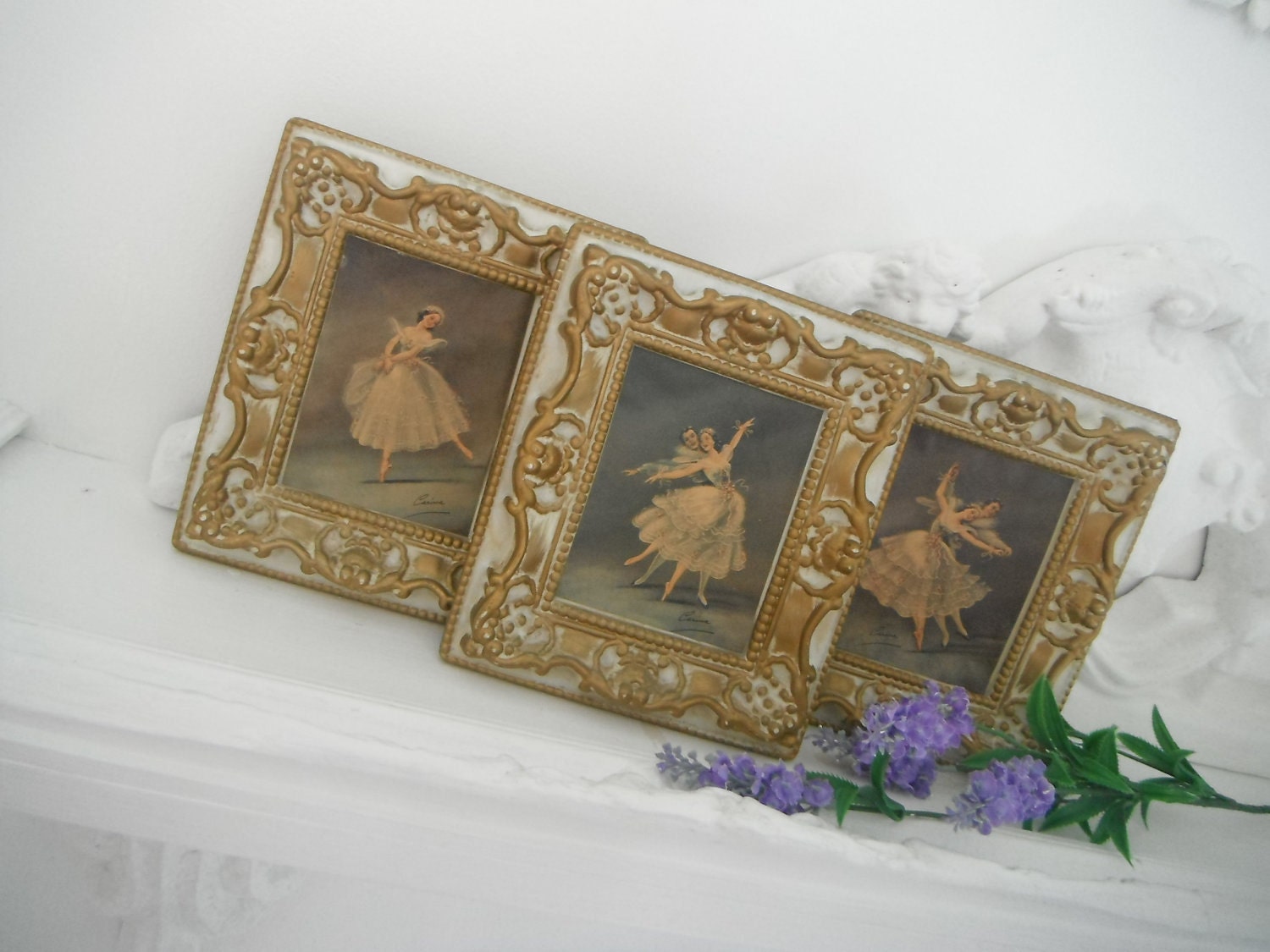 shabby chic ballerina prints wondura frames picture frames gilt frames french country old world
