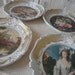 reserved - shabby chic 4 piece coaster set florentine style molded plastic victorian french country coasters made in italy