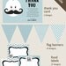 MUSTACHE BASH Boy Baby Shower Party Package Event Printable diy Customizable