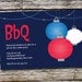 HANGING PAPER LANTERNS bbq 4th of july Engagment Party/Bridal Shower Invitation - You Print