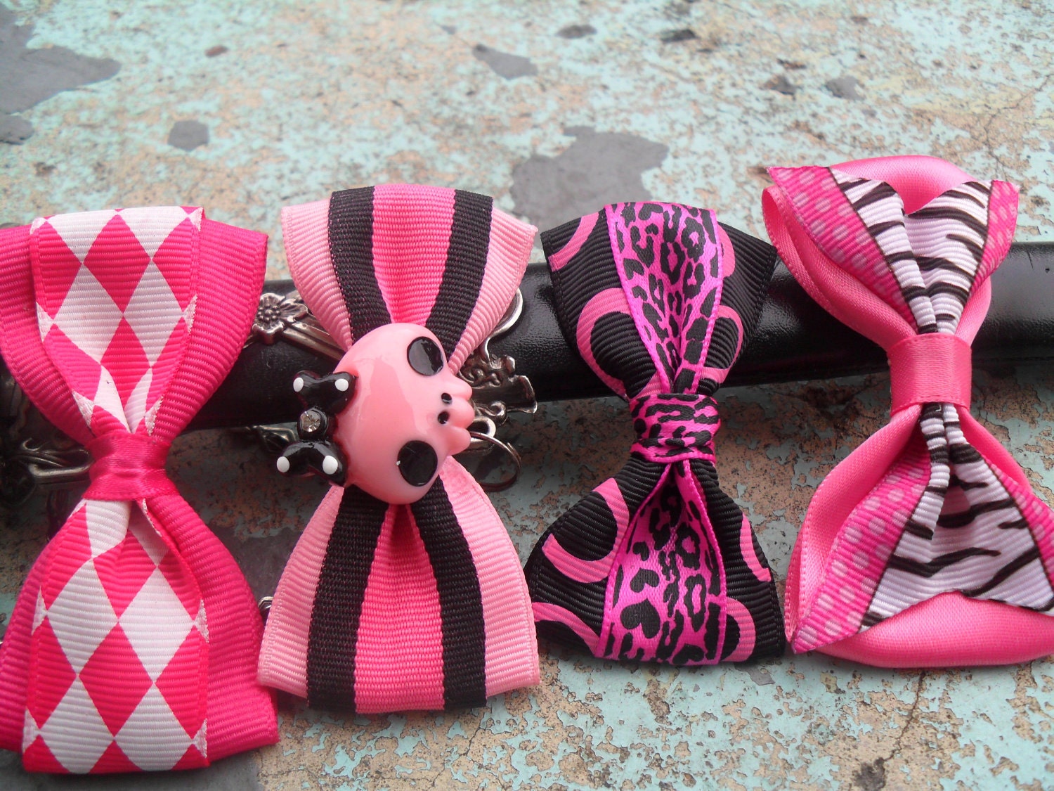 Sweet Desires Scene Hair Bows , Kawaii, Emo, Lolita, Heartbreak , Crazy in love Hair Desire , Super Value bow set