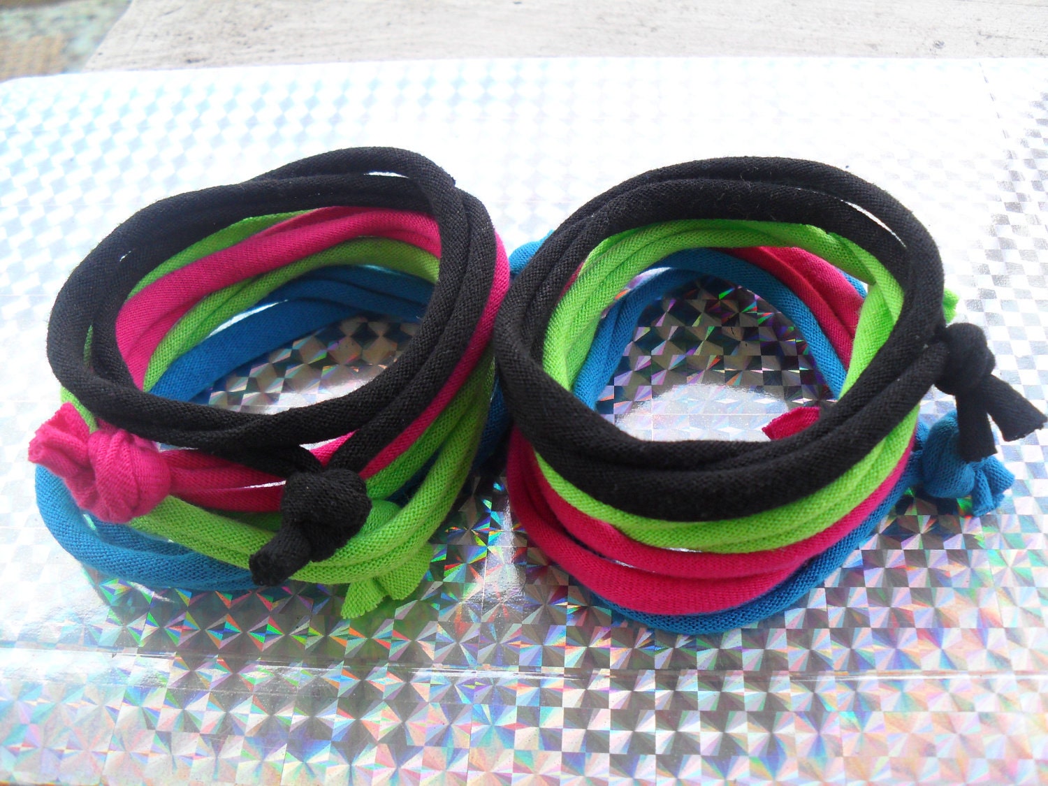 Visual Energy Color Therapy Infinity Up Cycle ,Yoga, Medication,Peace , Eco Friendly Bracelets , 8 Loops, 4 Poweful colorsBy: Tranquilityy