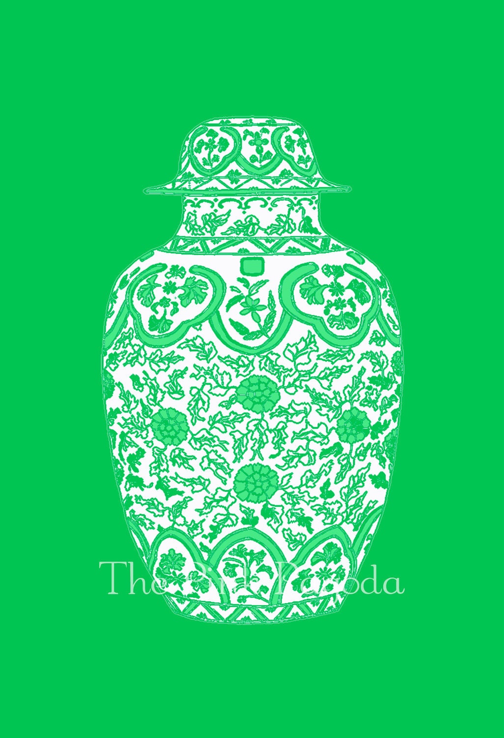 New Series Green Ginger Jar 13x19 Giclee