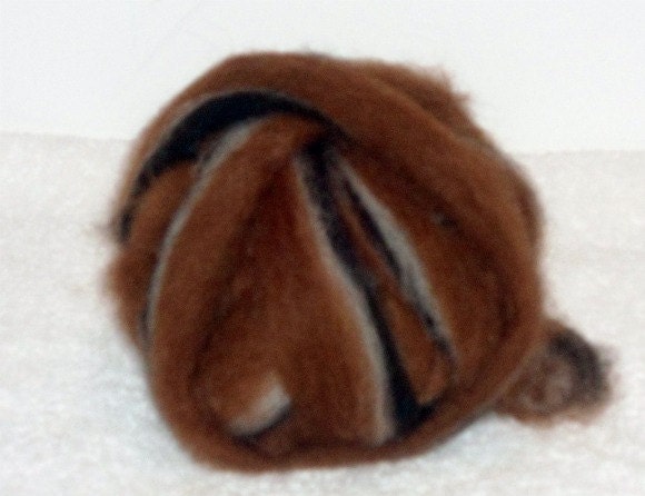 Alpaca Roving tri color blend Colorado 4 oz spinning fiber felting fiber