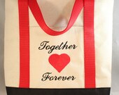 Inspirational Tote Embroidered with "Together Forever"