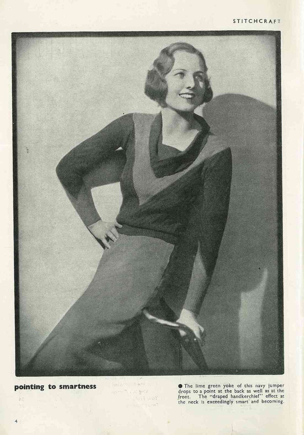 Stitchcraft February 1933, Art Deco handcrafts - Vintage Knitting Pattern booklet PDF