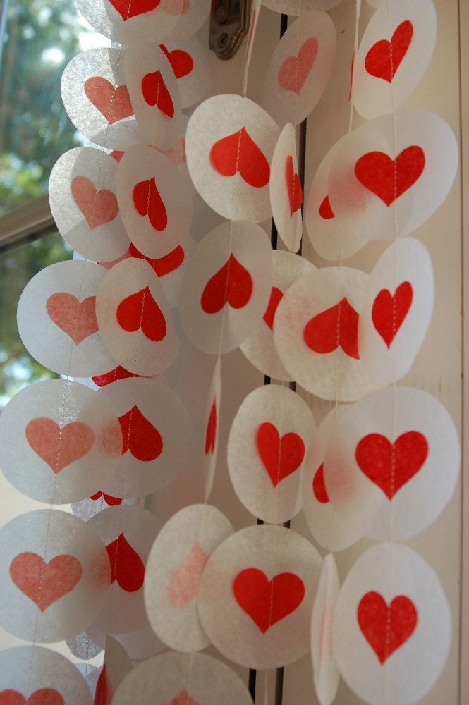 Tissue Garland - Hearts