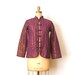 Reserved for A . vintage 1970's QUILTED JACKET purple & gold INDIA boho luxe / hippie / gypset