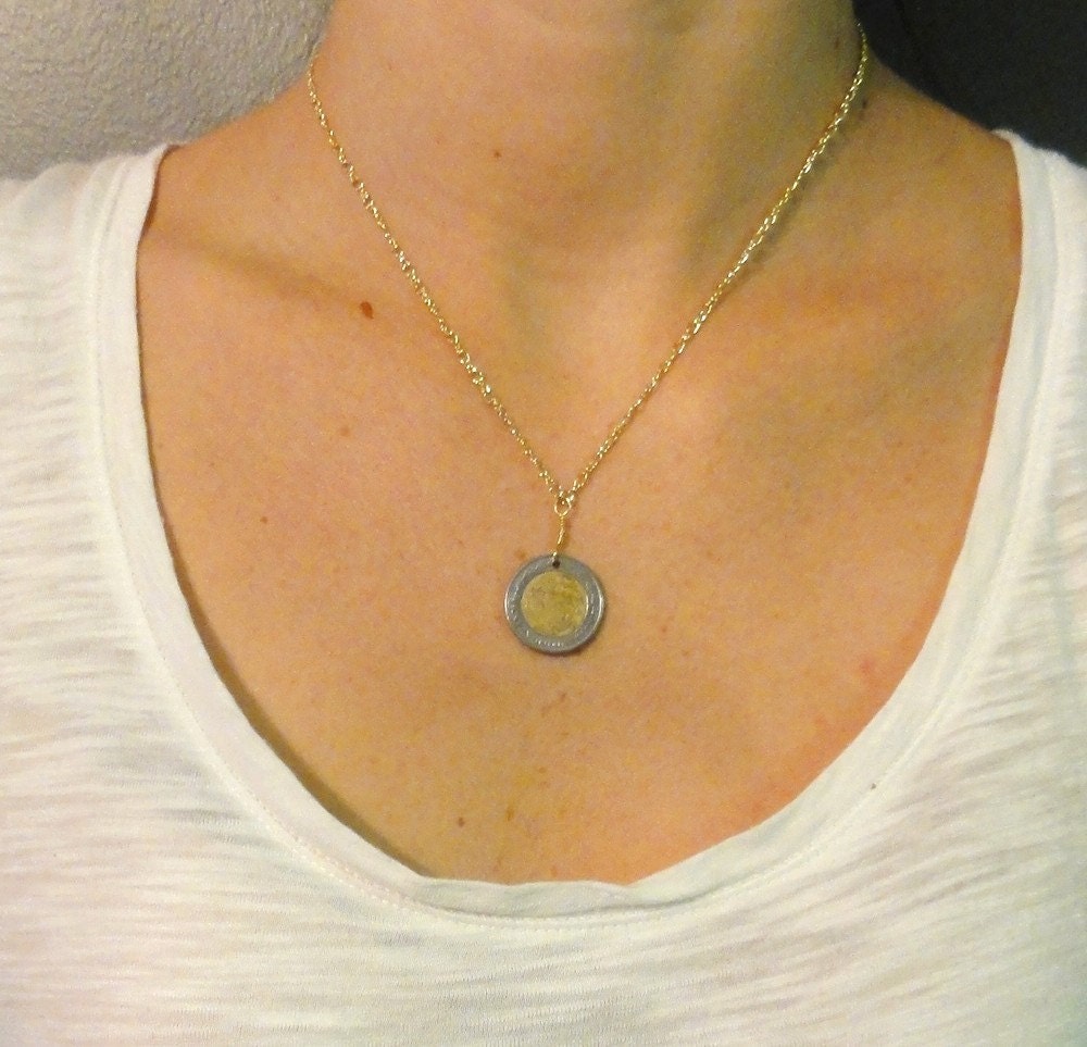 Coral Coin Necklace