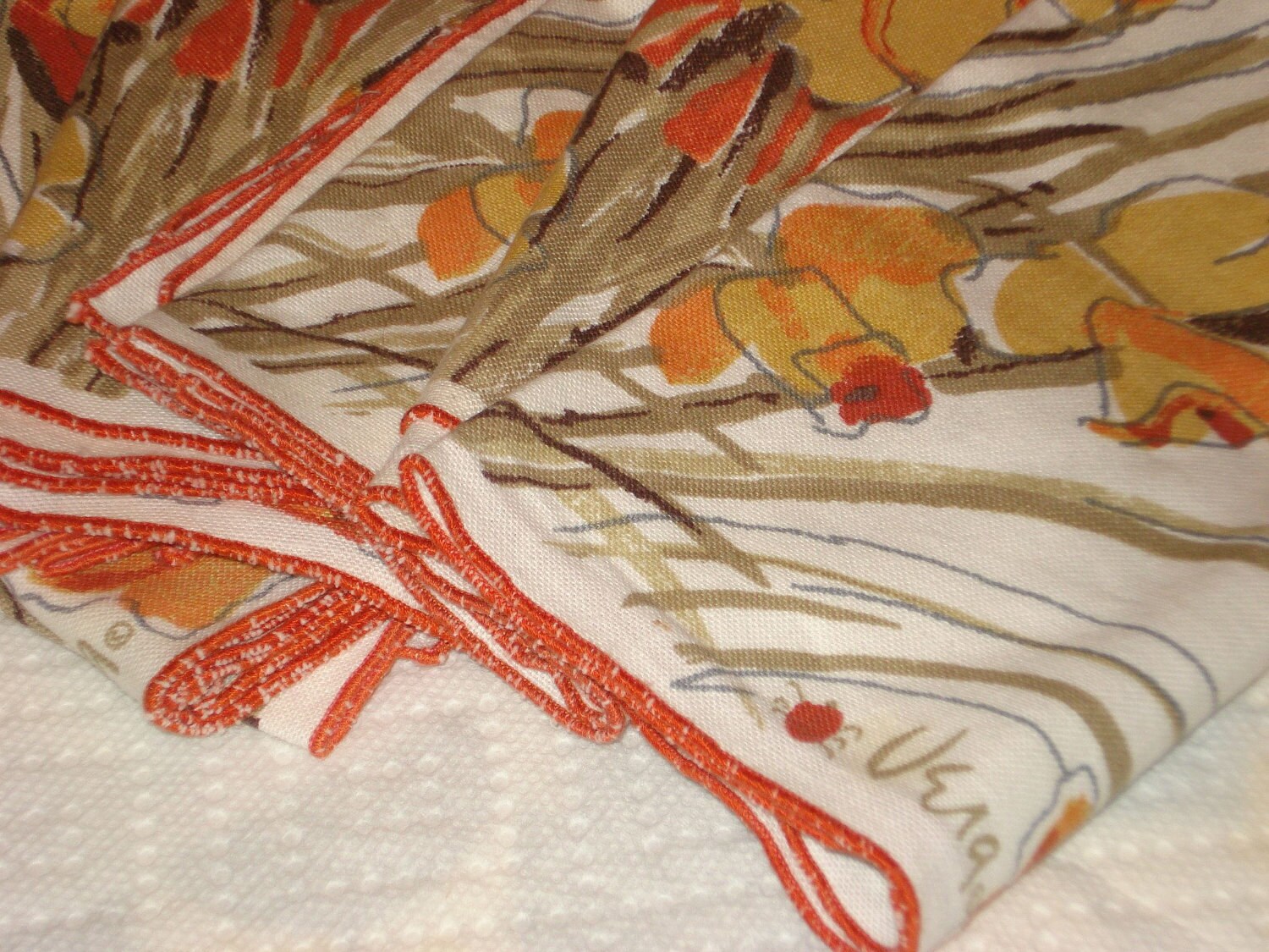 Resoundingly RETRO Signed Vera Mid Century Napkins - EIGHT of them.