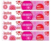 Mod Snowflake - Christmas - Printable Party Napkin Wraps- Snowflake Napkin Wraps Il_170x135