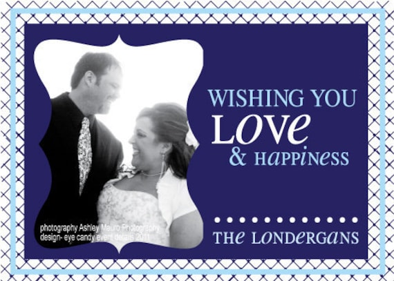 PHOTO CARDS - Wishing You LOVE - Digital Photo Cards - Christmas Cards - Wedding Cards - Printable Photo Card - Holiday Photo Card Il_570xn