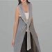 Long Wool Gilet in Gray /gray Tunic/Sweater/cardigan/tunic/vest