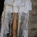 Gothic festival clothing, skirt outfit, white and gold tattered ruffles Size Medium M fairy costume