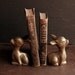 Vintage Brass Deer Fawn Figurine Bookends