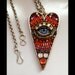 Large Eye Heart Pendant (blue)