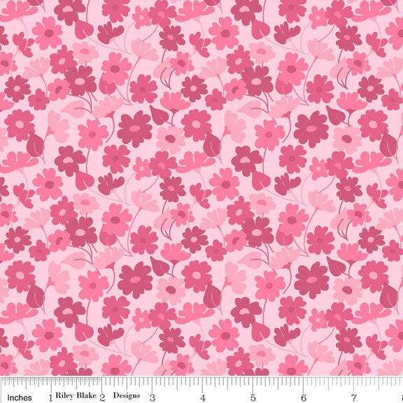 Lila Tueller for Riley Blake Designs - Bohemian Festival - Small Pink Flowers - Cotton Fabric