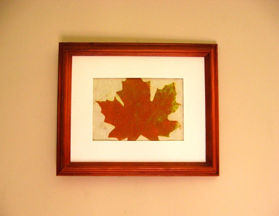 Fall Leaf  Paper Lithographic print