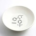 Prozac Molecule - Chemistry Bowl in Black and White