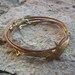 fly a w a y - Vintage sparrow genuine Greek leather wrap bracelet