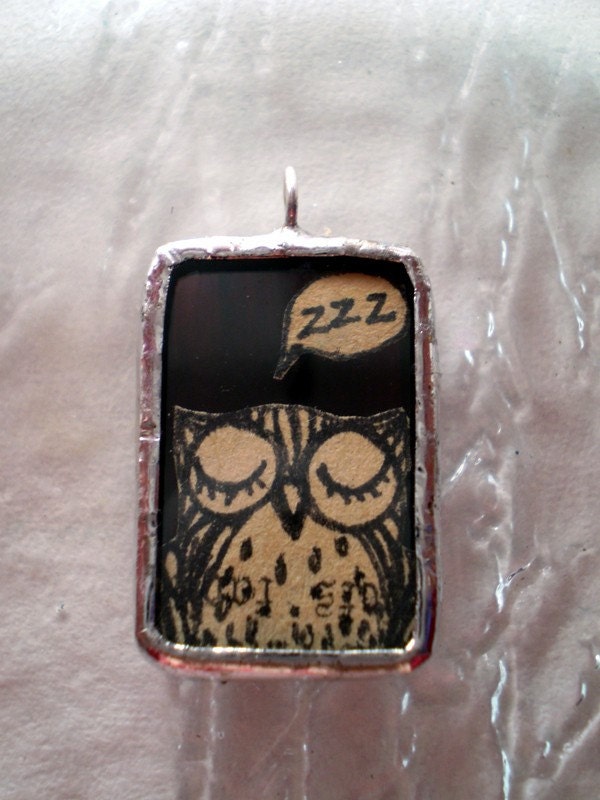 Sensitive owl pendant nr.2