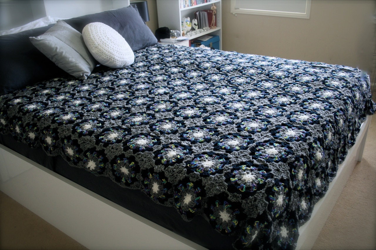 RESERVED Queen Size Dreamcatcher Crochet Blanket by ...
