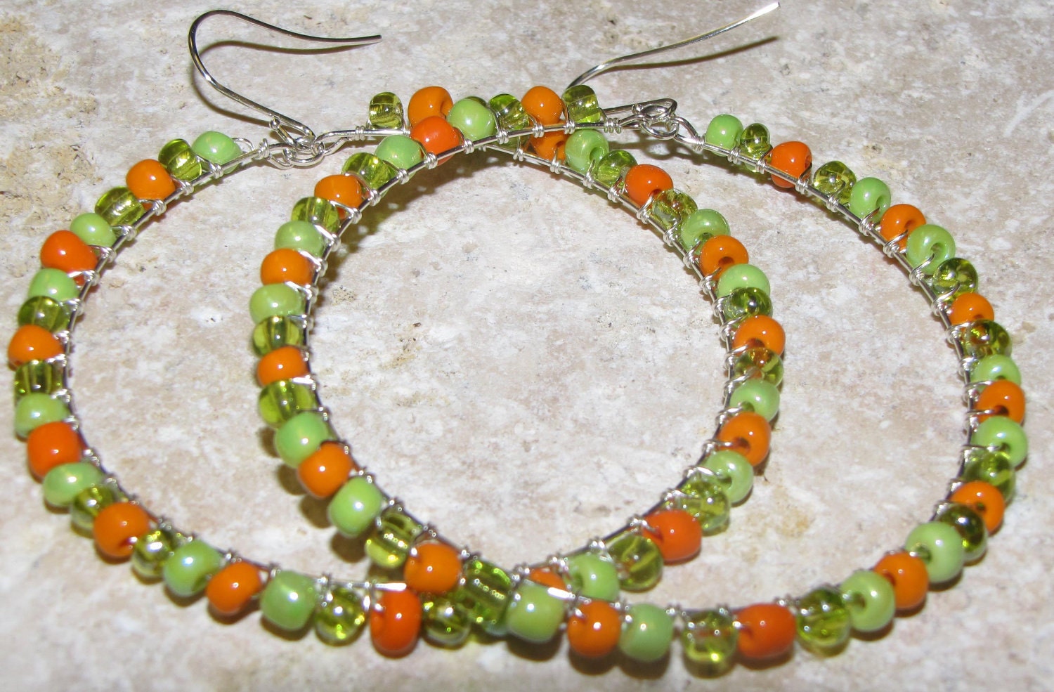Citrus Wire Wrapped Hoops