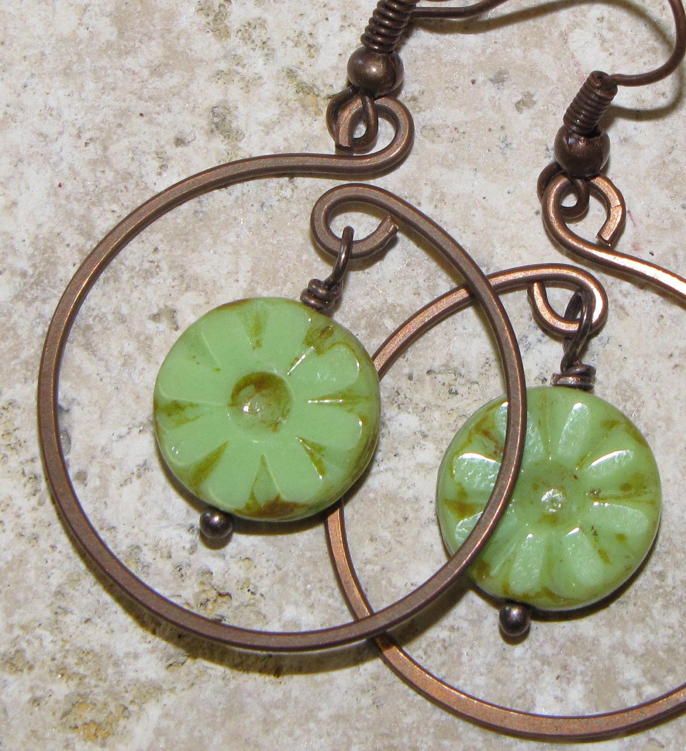 Lime Daisy Dangles