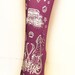Pirate Printed Narwhal Tights Purple Small Medium Silver on Aubergine Womens Nautical Tattoos Octopus Squid Sailor
