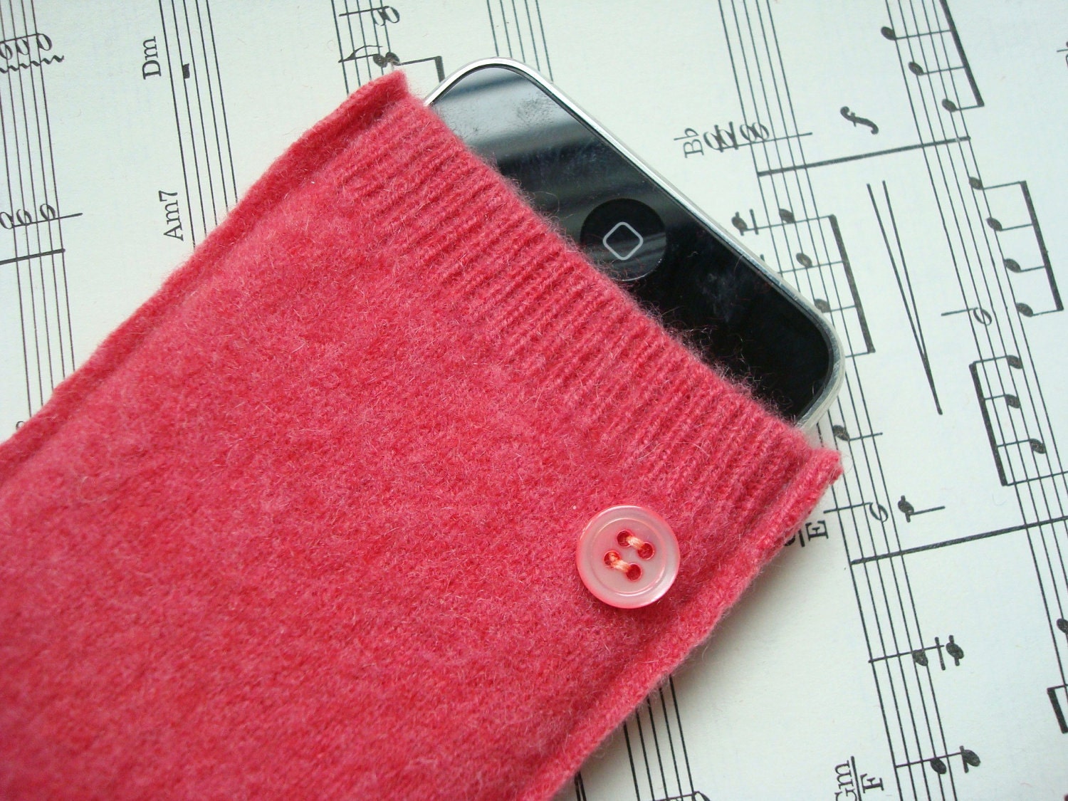 iPhone 4 Cover, iPod Case Cashmere MELON Pink Cell Phone Cover by WormeWoole