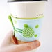 Coffee or Tea Sleeve: Sky Blue and Lime Green Polka Dots, great for Teacher Thank Yous