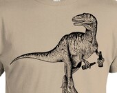 dinosaur drinking beer