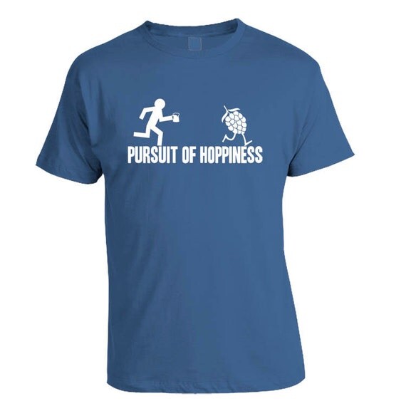 Pursuit of Hoppiness - Indigo Blue Oktoberfest Beer T-Shirt - MEDIUM