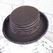 Brown Wool and Velvet Vintage Hat