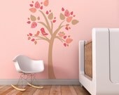 Kids Wall Decal, Nursery Decal and Wall Decal for Children's Rooms. Tree with Bird Nest Children Wall Decal