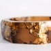 tiger eye octagonal eco resin faceted bangle with metallic gold flakes