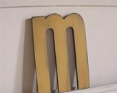 Wooden letter m Distressed Painted Alphabet Wood Letter Nursery Decor Wedding Initial Wedding Vintage 12 inch