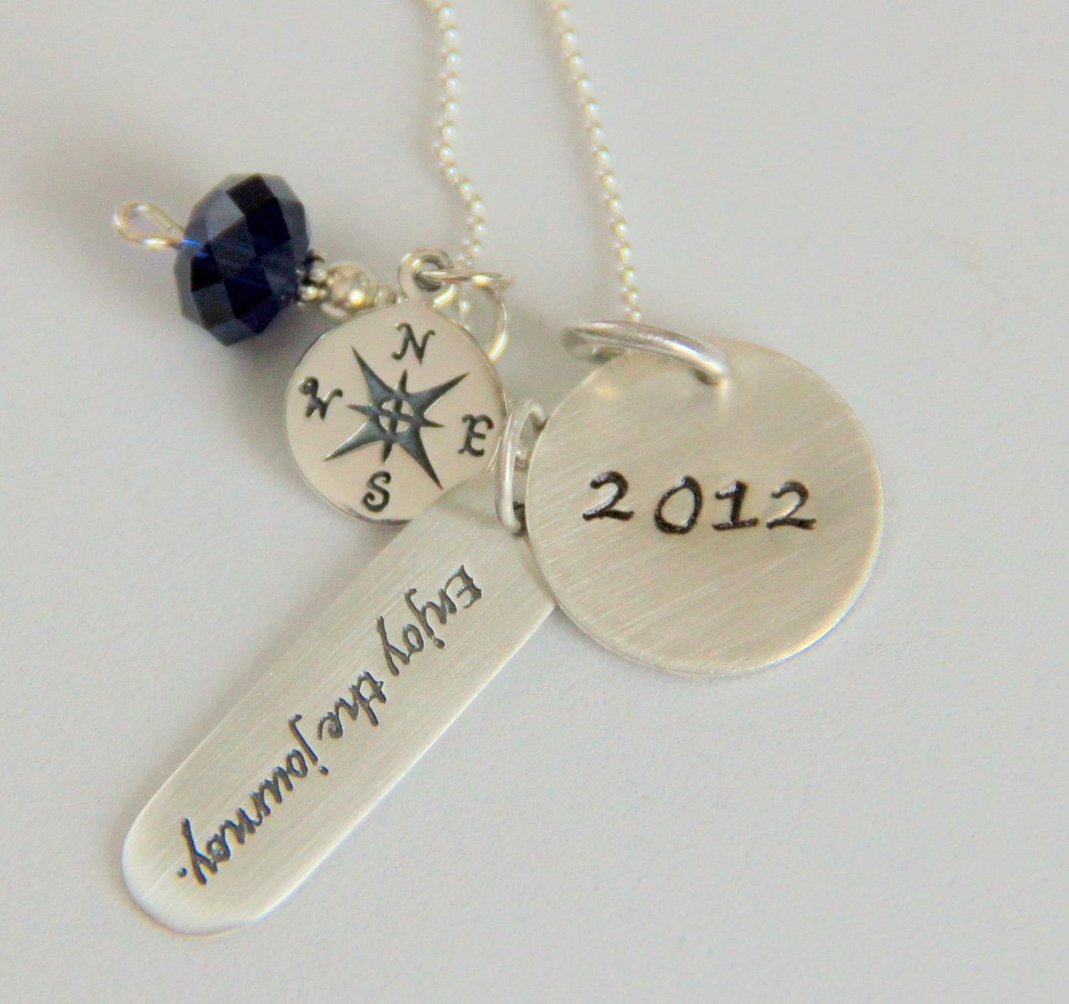 Personalized Retirement Gift For Teacher, Enjoy The Journey, Encouragement Necklace, Graduation, Retirement Gift,