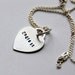 Personalized Sterling Tiffany Style Heart Necklace for Bridal Party, Endless Love Quote Anniversary Gift Wife, Heart Jewelry Heart Charm