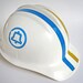 Hard hat, Bell Telephone lineman or phone repairman safety hat or helmet, 1970s, Halloween costume