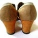 Sz 8.5 Awesome 1960s Multicolored Striped Nubuck Shoes (Size 8 1/2)