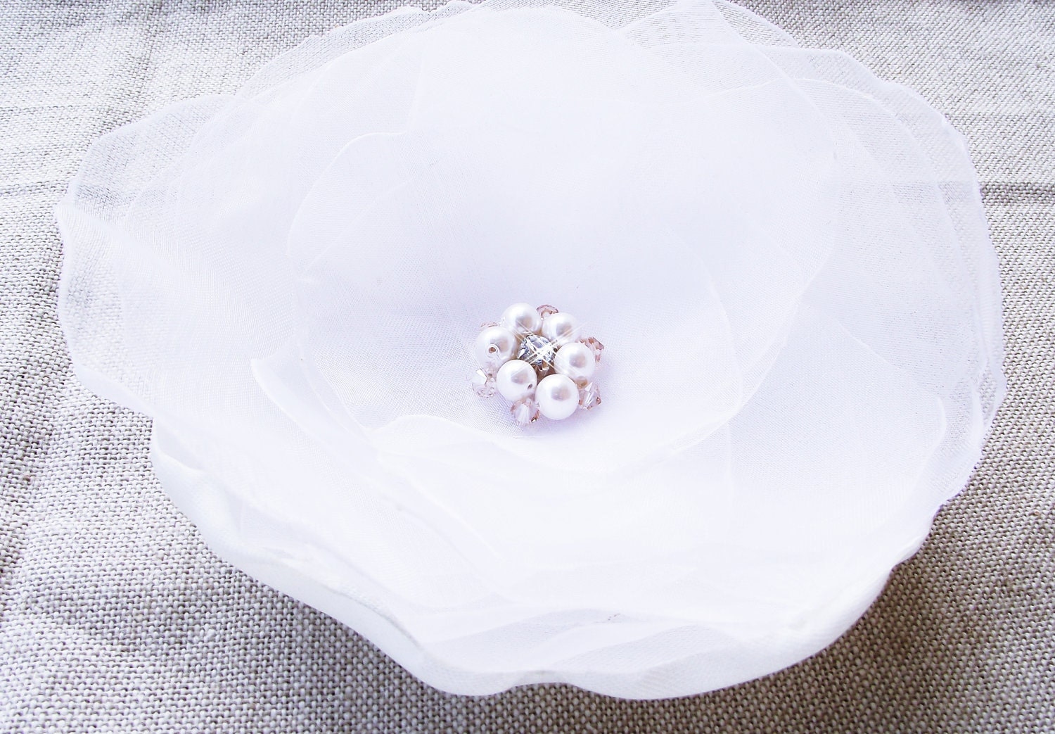 Wedding flower applique with Swarovski choose setting sash organza flower bridal bloom corsage brooch europeanstreetteam
