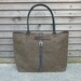 Waxed canvas carry all with waxed leather handles COLLECTION UNISEX