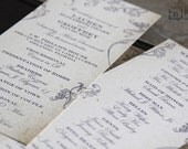 Vintage Wedding Programs - Lovely Leaves