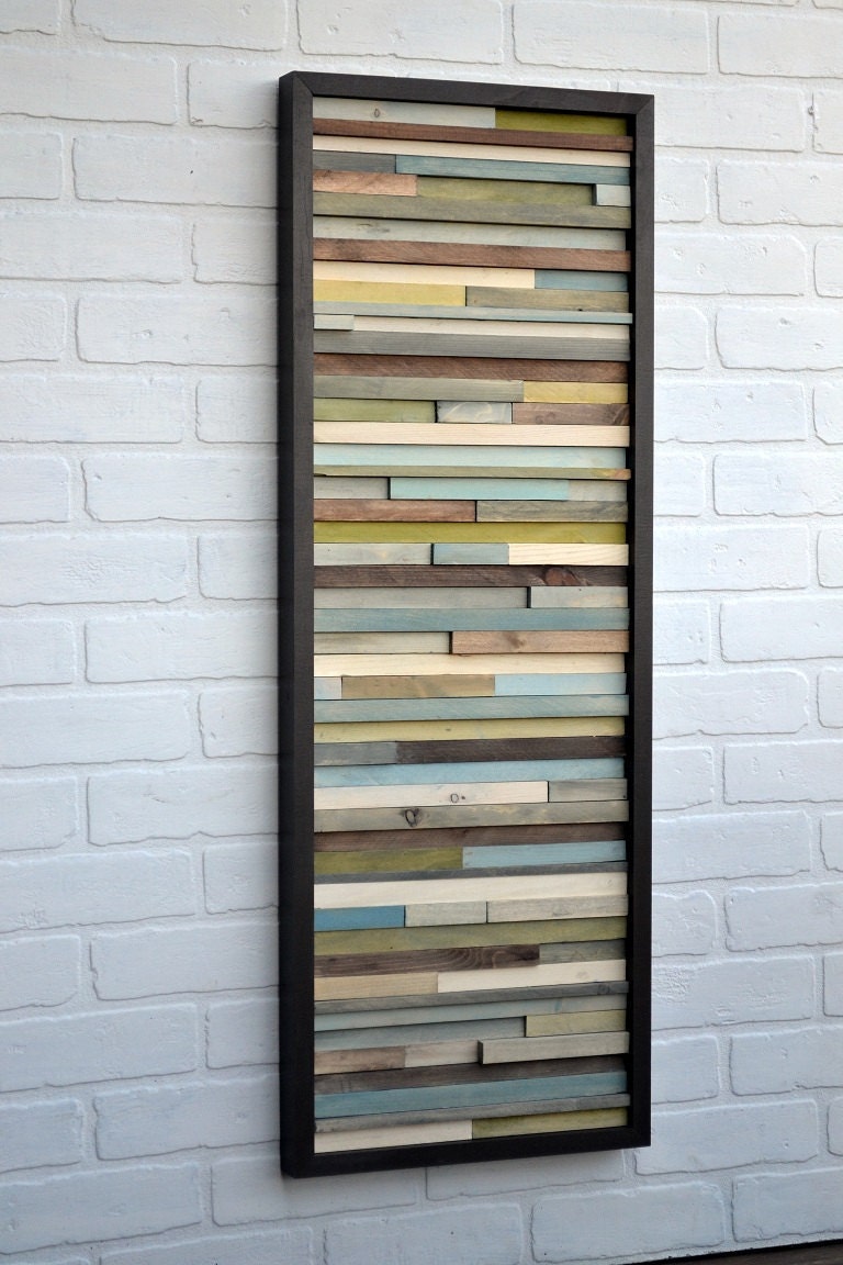 Abstract Acrylic Painting on Wood - Reclaimed Wood Art