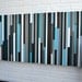 Modern Wood Headboard - Queen Headboard - Reclaimed Wood Sculpture