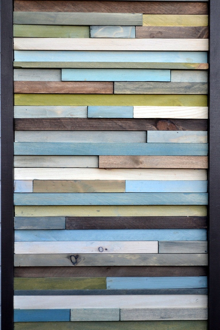 Abstract Acrylic Painting on Wood - Reclaimed Wood Art
