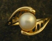 7mm Akoya Pearl and 14K Gold Ring