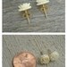 Rose Earrings, Cream Rose Earrings, 14k Gold Earrings, White Rose Earrings, Vintage Earrings, Post Earrings, Off White Earrings, 1980s,