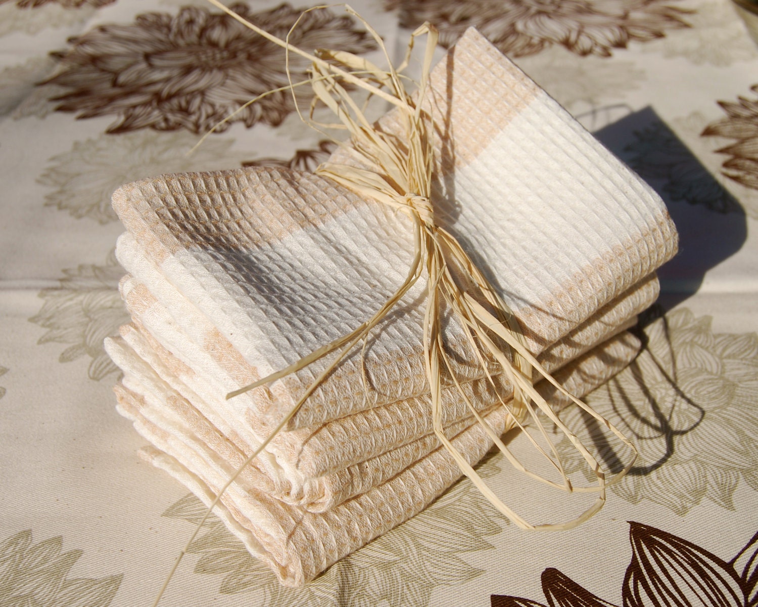 Tea Towel - Eco Home - Dish Cloth - Dish Towel - Kitchen - Set of Four - Organic Cotton